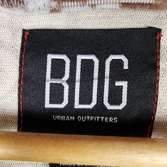 Urban Outfitters BDG Tapestry Trucker Jacket Button Front Brown Cream Size Small - Picture 7 of 15